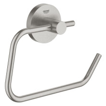 GROHE Start QuickFix Toilet Roll Holder without Cover (Metal, Concealed Fastening, Including Screws and Dowels, Extra Easy to Fit with GROHE QuickGlue