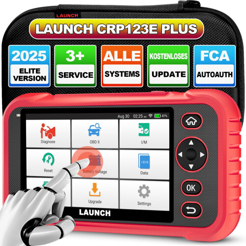 LAUNCH CRP123E Plus OBD2 Diagnostic Tool, Full Systems OBD/OBD2 Scanner for ENG/AT/ABS/SRS/DOOR/EPB/EES/TPMS/AFS Etc, Code Reader with 3+ Reset Servic