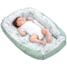 Medi Partners Baby Nest Pod for Newborn Babynest Sleep Bed - 100x60x15 Lounger Essentials 0-12 Months sleeping bilateral Cocoon 100% Cotton Waffle (Oc
