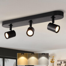 ANWIO Spotlights Ceiling Lights,3 Black Kitchen Spot Lights for Ceiling,Bar Spotlight Ceilings,Ceiling Spotlights for Kitchen,Bedroom Lights Ceiling,I