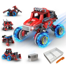 Apitor 8 in 1 STEM Kits for Kids Age 6-8, DIY Electronic Monster Truck Building Kit, STEM Toys for Boys Craft Projects 8-10, Build Robot DIY Activity