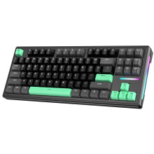 ATTACK SHARK M87 TKL Wireless Mechanical Gaming Keyboard, Bluetooth 5.0/2.4G/USB-C Wired Hot Swappable White Switches RGB Keyboard 80% US Layout, with