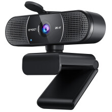 EMEET C960 2K Webcam with Microphone, 2K QHD, 2 Noise-Reduction Mics, TOF Autofocus Streaming Webcam with Privacy Cover, Plug&Play USB Web Cam for Cal