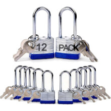 SEPOX 4Pack Heavy Duty Padlock Keyed Different, 40MM Laminated Steel Lock Body, 60MM Extra Long Shackle, Ideal for Gym Locker, Sheds, Gate