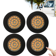 4pcs 12V Interior LED Spot Lights Touch Switch Control Dimmable Recessed Mount Ceiling Light Roof Downlight for T4 T5 Camper Caravan Boat Yacht Sailbo