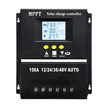 Y&H 100A MPPT Solar Charge Controller 12V 24V 36V 48V LCD Display Battery Intelligent Regulator Max 100V Input Dual USB for Lead-acid/Lithium