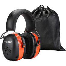 PROHEAR 037 Wireless Bluetooth Ear Defenders, Rechargeable Hands-Free Calling Headset, Safety Earmuffs for Lawn Mowing, Hearing Protector for Woodwork