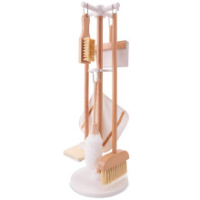 Woet Wooden Toy Cleaning Playset for Kids - Pretend Play Household Toy - With Broom, Dustpan and Accessories - Age 3 Years+
