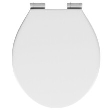 Go Bathrooms Toilet Seat Universal White Soft Close Easy to Clean Quick Installation Toilet Seat with Comfortable Durable Design Seat Matte White