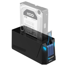 SABRENT USB-C docking station for M.2 NVMe, and SATA 2.5" 3.5" hard drive, SSD HDD & M2 enclosure, 2242, 2260, and 2280 dock with offline cloning + po