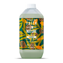 Faith In Nature Natural Shea & Argan Shampoo, Moisturising for Curly Hair & Dry Scalp, Vegan & Cruelty Free, No SLS, Silicones or Parabens, 5L Refill