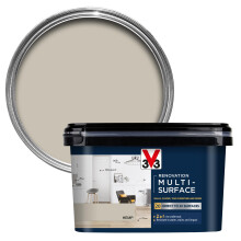 V33 Renovation Multi-Surface Paint - No Undercoat Needed - Over 20 Surfaces - Resistance To Water Stains & Impact - High Coverage - Hemp Satin 2 Litre