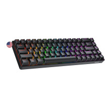 Geeky GK65 SE 65% | Mechanical Gaming Keyboard | 68 Keys Multi Color RGB LED Backlit for PC/Mac Gamer | ANSI US American Layout (White, Mechanical Spe