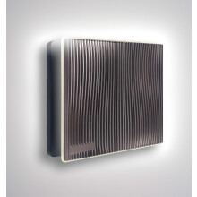 CubeTECH CTQF100t Smart LED 4" Inch Bathroom Extractor Fan w/Timer Overrun Delay. Black Silver Grooved High Airflow Silent Bathroom/Toilet Ventilation
