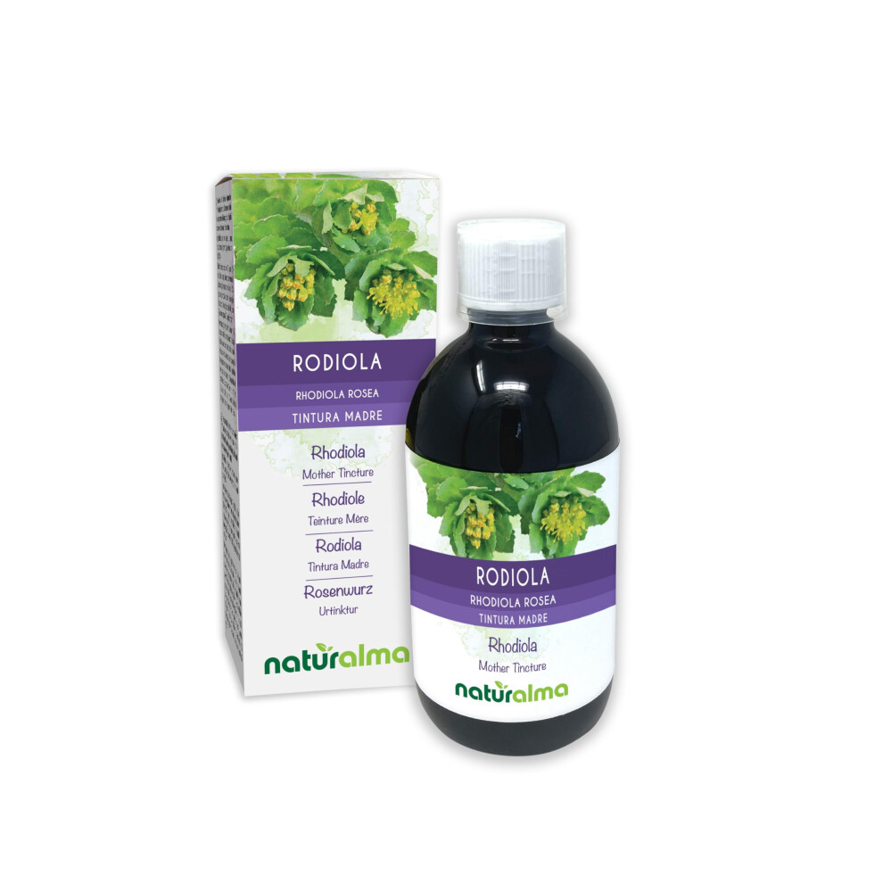 Naturalma Rhodiola (Rhodiola Rosea Or Sedum Roseum) Roots Alcohol-Free Mother Tincture - Liquid Extract Drops 500 Ml - Food Supplement - Vegan