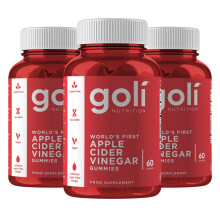 Goli Apple Cider Vinegar Gummies | Digestion, Gut Health & Appetite | Vitamin B12, Gelatin-Free, Gluten-Free, Vegan & Non-GMO | Taste The Apple, Not T