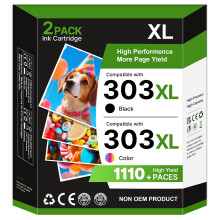 Salols 303XL Ink Cartridges Replacement for HP 303 Ink Cartridges Combo Pack for HP303XL Black and Colour for HP303 303 XL for HP Envy Photo 6230 7234