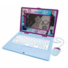 LEXIBOOK, Frozen, Bilingual and Educational Laptop French/English, Toy for Children, 170 Activities to Learn, Play Games and Music, Large Screen, Purp