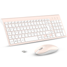 Wireless Keyboard Mouse Combo, cimetech Compact Full Size Wireless Keyboard and Mouse Set 2.4G Ultra-Thin Sleek Design for Windows, Computer, Desktop,