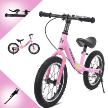 Bueuwe 14/16 inch Balance Bike for 3 4 5 6 7 and 8 Years Old Boys Girls,No pedal Training Bicycle with Brake and Kickstand,Adjustable Seat Height,Air