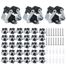 3-H Broom Holder 33 Pack,Brush Holder,Mop Holder Wall Mounted for Garage Garden Shed Storage System Laundry Room Home Kitchen(Black)