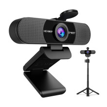 EMEET C960 Webcam with Tripod, 1080p Webcam with Microphone, Adjustable Height Mini Tripod, C960 Web Camera with Privacy Cover, Plug & Play Web Cam wi