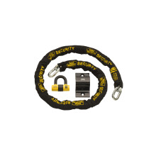 Burg-Wachter 2M 12mm Sold Motorbike Security Chain Ground Anchor Gold Lock, Black