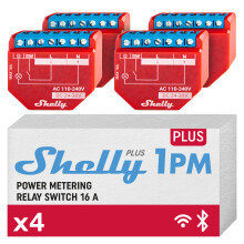 Shelly Plus 1PM | Wi-Fi & Bluetooth Relay Switch With Power Metering | Home Automation Smart Home | Works With Alexa & Google Home | iOS & Android App