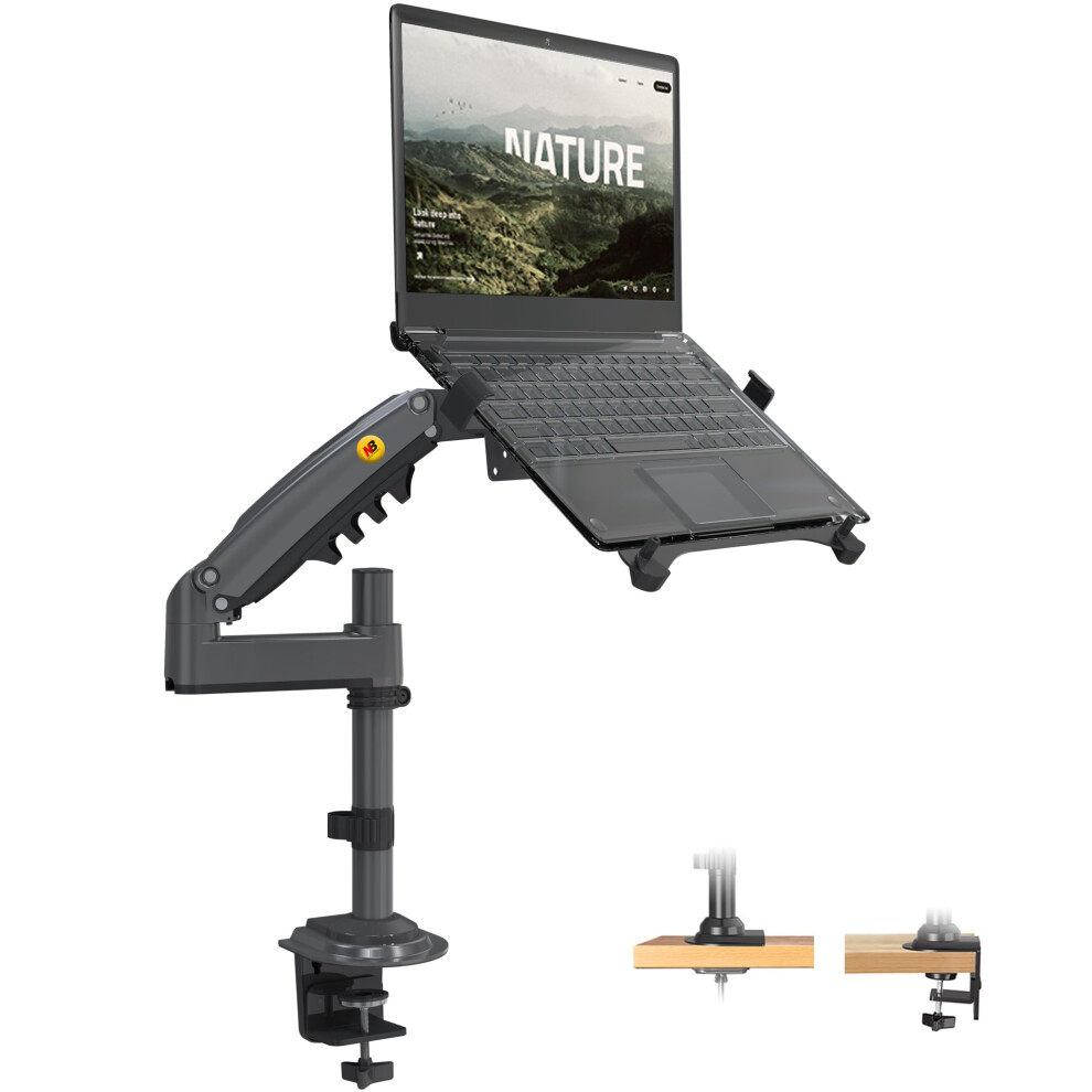 Nb North Bayou Laptop Mount With Adjustable Tray For 13-17 Inch Notebook, Monitor Arm Desk Mount For 17 To 32 Inch Computer Screen, Laptop Arm Vesa 7 9154012399315