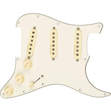 Fender Pre-Wired Strat Pickguard, Vintage Noiseless SSS, Parchment 11 Hole PG