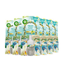Air Wick Plug in Diffuser Refill, Fresh Spring Oasis, Pack 6 x 19ml, Long Lasting Fragrance, Lasts up to 600 days, Plug in Air freshener