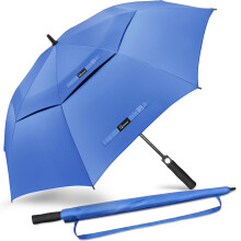 NINEMAX Golf Umbrella Windproof and Rainproof 68inch, Large Umbrella Double Canopy, Golfing Brolly Heavy Duty Unbreakable for Men Women(Sky Blue)
