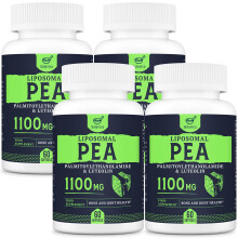Solavica Liposomal Palmitoylethanolamide (Pea) 1100mg with Luteolin, Micronized Pea - High Purity, Super Absorption and Optimal Effectiveness, 60 Soft