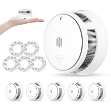 Smoke Alarm, 10 Years Battery, Smoke Alarms for Home, Fire Alarm with Mute Remotely Function,Big Test/Silence Button Smoke Alarms, Conforms EN14604, U