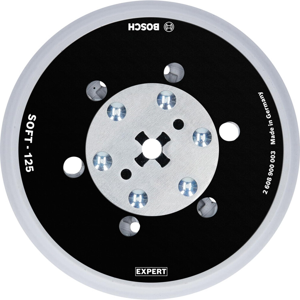 Bosch 1X Expert Multihole Backing Pads Universal 125 Mm (Ø 125 Mm, Professional Accessory Random Orbital Sander)