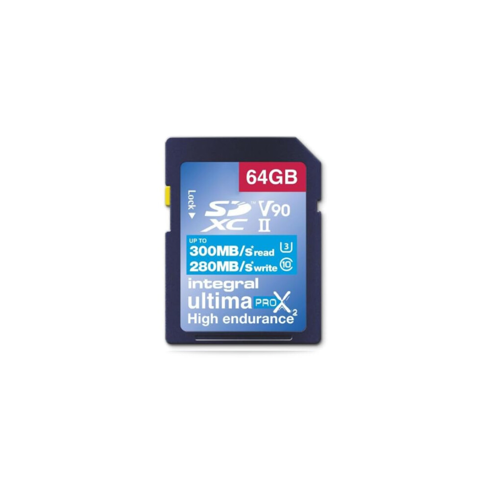 Integral 64Gb Uhs-Ii Sd Card V90 Up To 300Mbs Read And 280Mbs Write Speed 1866X Sdhc Professional High Speed Memory Card 5055288450363