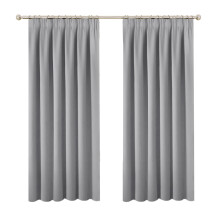 BellaHills Insulated Thermal Blackout 72-Inch Drop Grey Curtain Panels Pair - Pencil Pleat Window Drapes for Bedroom/Living Room (Set of 2, Dove Grey)