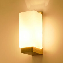 Comely Wooden Wall Lights Indoor, E27 Modern Minimalist Design Wall Lamp, Wood Wall Lighting Fixtures for Living Room Bedside Bedroom Hallway Stairs (