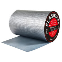 fowong Waterproof Tape, 200mm (W) x 5M (L) Butyl Sealing Repair Tape, Aluminum Foil Self-Adhesive Repair Tape for Sealing and Fastening for RV Roofs,