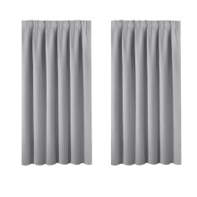 BellaHills Grey Room Darkening Window Shade and Blind Light Reducing & Privacy Protection Blackout Short Curtain/Drape/Drapery for Kid's Bedroom 66 x