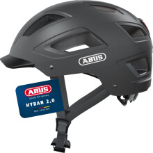 Casco da bicicletta - ABUS - HYBAN 2.0 - Scocca in ABS - Sistema di ventilazione - Luce LED integrata