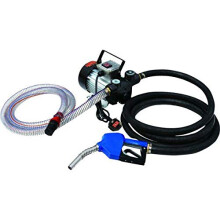 Neilsen CT5183 Electric Diesel Fuel Transfer Pump 230V 60L/Min with Bypass Valve, Automotive Filler Nozzle, 2M Inlet Hose & 4M Outlet Hose, Compact Po