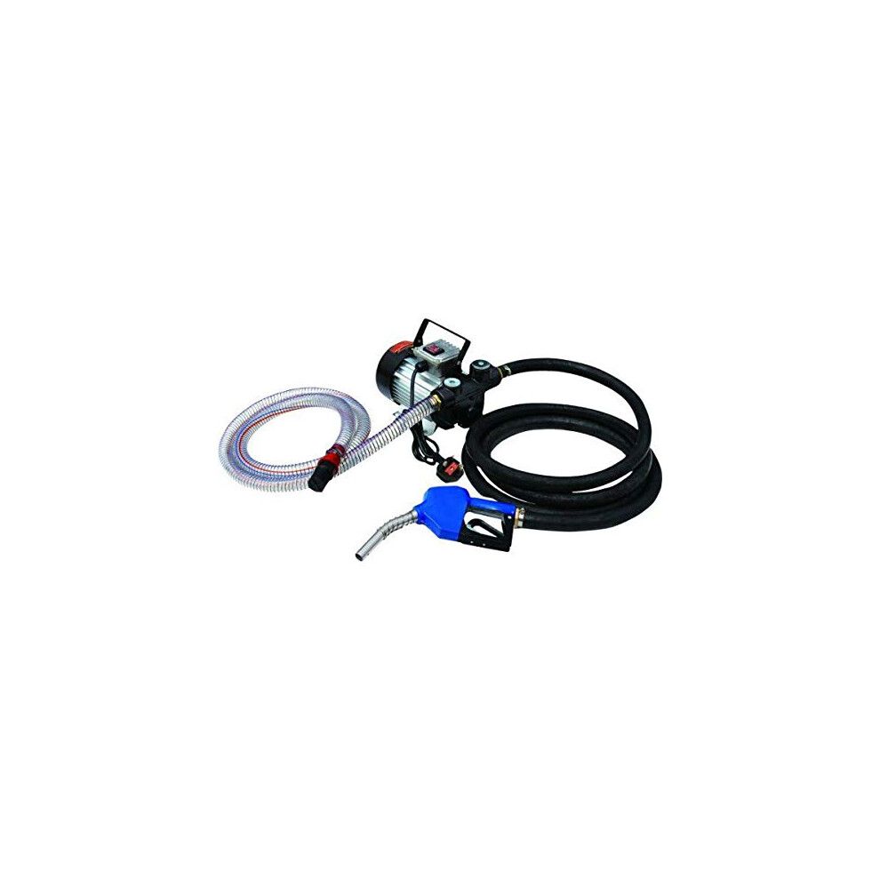 Neilsen Ct5183 Electric Diesel Fuel Transfer Pump 230V 60L/Min With Bypass Valve, Automotive Filler Nozzle, 2M Inlet Hose & 4M Outlet Hose, Compact Po