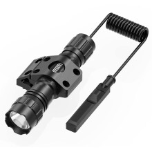 Feyachi FL17 Tactical Flashlight Torch, 1200 Lumens LED Torches Hunting Torch with M-Lok Rail Mount, Pressure Switch and Charger Included for Camping