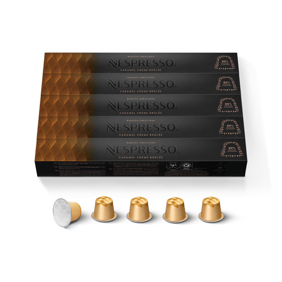 Nespresso 50 Caramel Creme Brulee Barista Creations Capsules