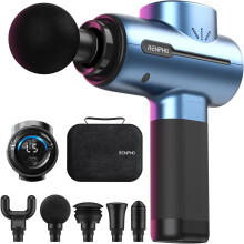 Massage Gun, RENPHO Powerful Message Gun Percussion Muscle Massage Gun Massager with Type-C Charging for Muscle Massage Relax, Blue, Gifts for Him Her