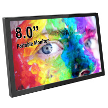 ELECROW For Raspberry Pi Screen, 8 inch Portable Small Monitor 1280x800 Resolution IPS LCD Screen Mini Monitor Competible Raspberry Pi, Laptop, PC, Ga