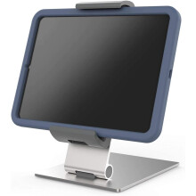 Durable Aluminium Foldable Tablet Stand XL - Universal Mount for Tablets with Cases 7-13" iPad, Samsung, Surface & More - 360 Rotatable Kitchen and D