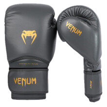 Venum, Contender 1.5 Boxing Gloves, Unisex Adult, 16 Oz, Grey/Gold