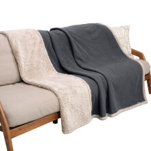Pawsee Waterproof Dog Blanket Washable, Sherpa Fleece Pet Blanket for Puppies Cats Dogs, Reversible Waterproof Protector Cover for Dog Sofa Bed, 2292